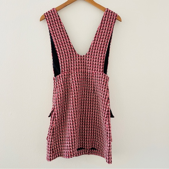 Maje Russi Trompe-l'ail Woven Tweed Mini Pinafore Dress FR 36 / US Small - Picture 6 of 12